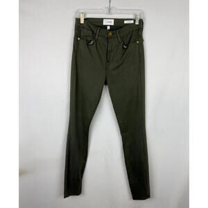 FRAME Le High Skinny Jeans Green Size 27 Waist